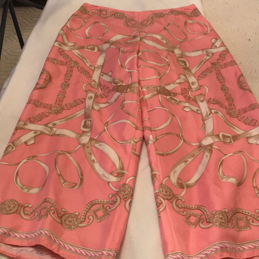 J. McLaughlin silk print pants size 6